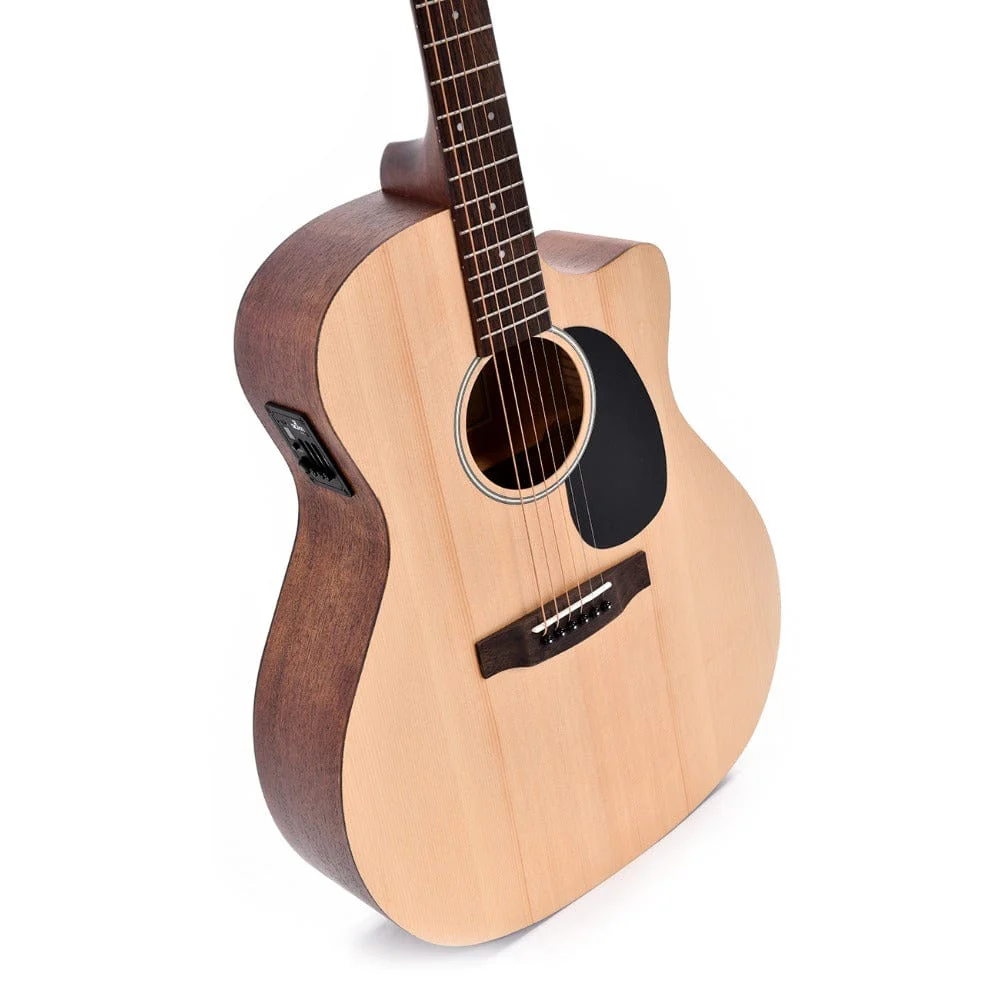 Ditson GC-10E 6 String Electro Acoustic Guitar - Natural - Image 3