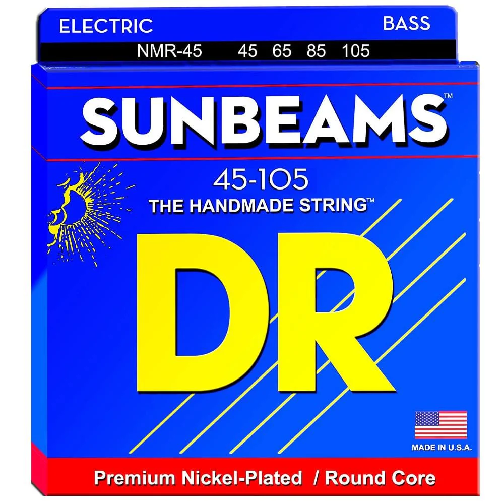 DR String NMR-45 Sunbeams Medium 4 String Bass Guitar Strings Set - 45-105