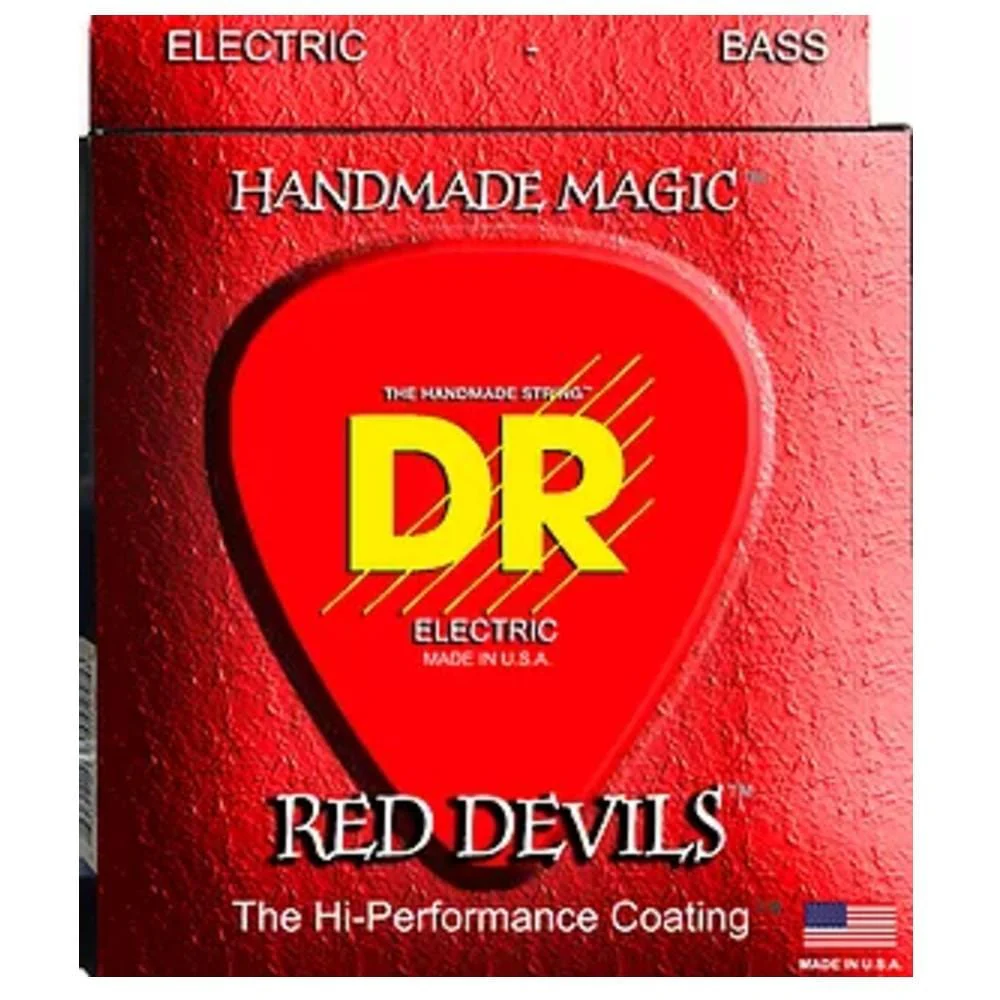 DR String RDB Red Devils Red Colored Coated Bass Guitar Strings - Image 2