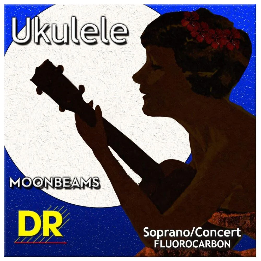 DR Strings UFSC Moonbeams Soprano - Concert Clear Fluorocarbon Ukulele String Set - 0.21-0.22