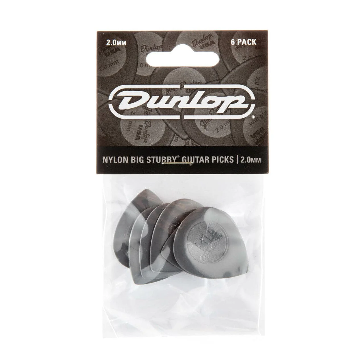 Dunlop 4450 Nylon Big Stubby Guitar Picks - Set of 6 - Image 2