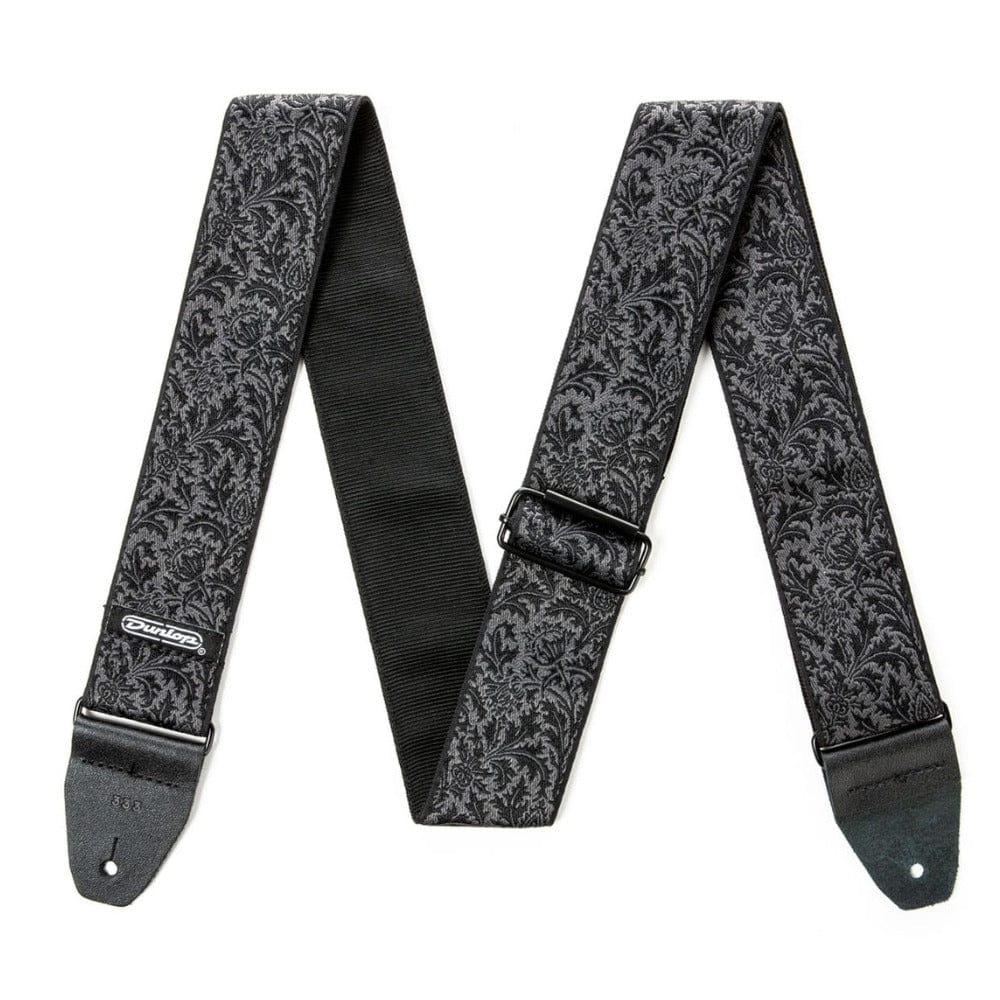Dunlop D6714 Jacquard Woven Black Thistle Guitar Strap