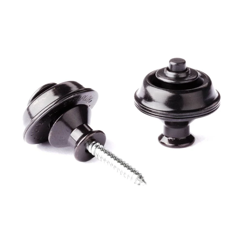 Dunlop SLS1033BK Straplok Strap Retainers Dual Design - Black Oxide