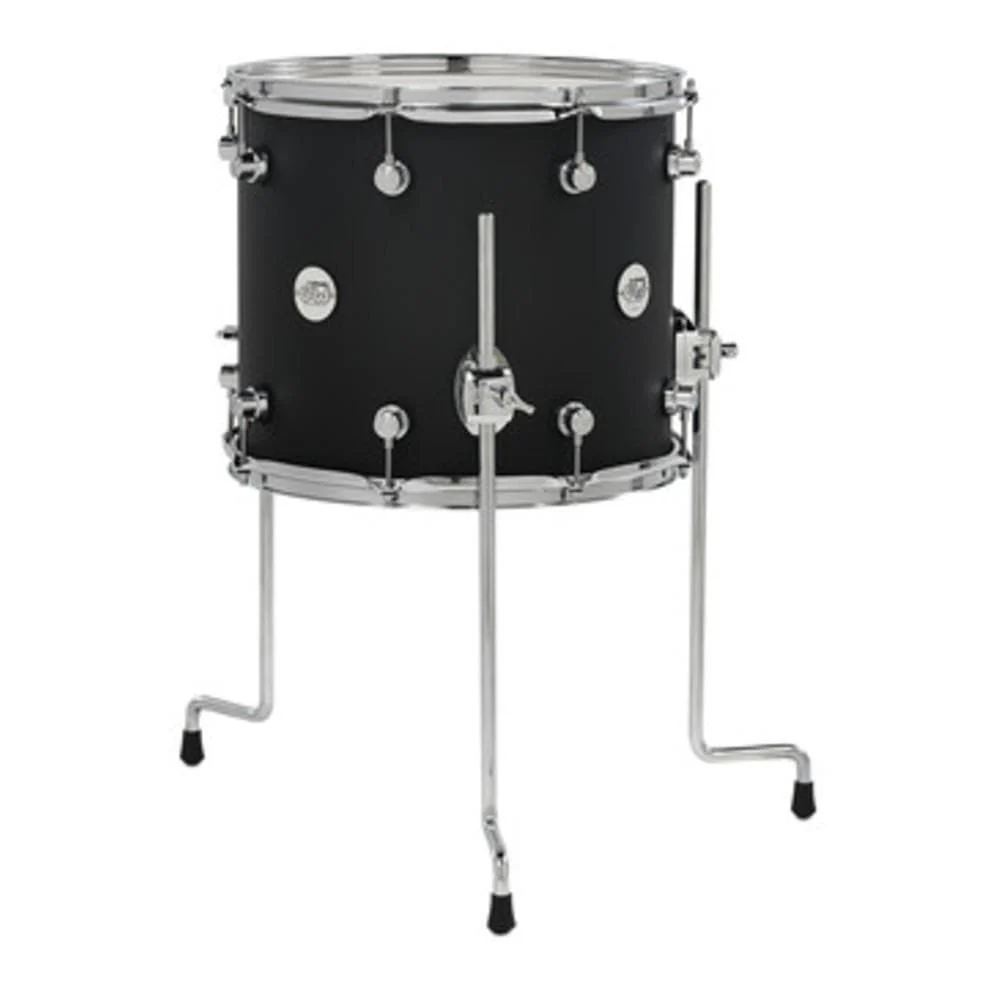 Dw Drum Workshop DDLM1214TTBL 12x14 Add On Floor Tom with Legs- Black Satin