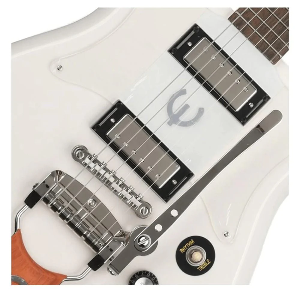Epiphone Crestwood Tremotone Custom 6 String Electric Guitar - Polaris White - Image 3