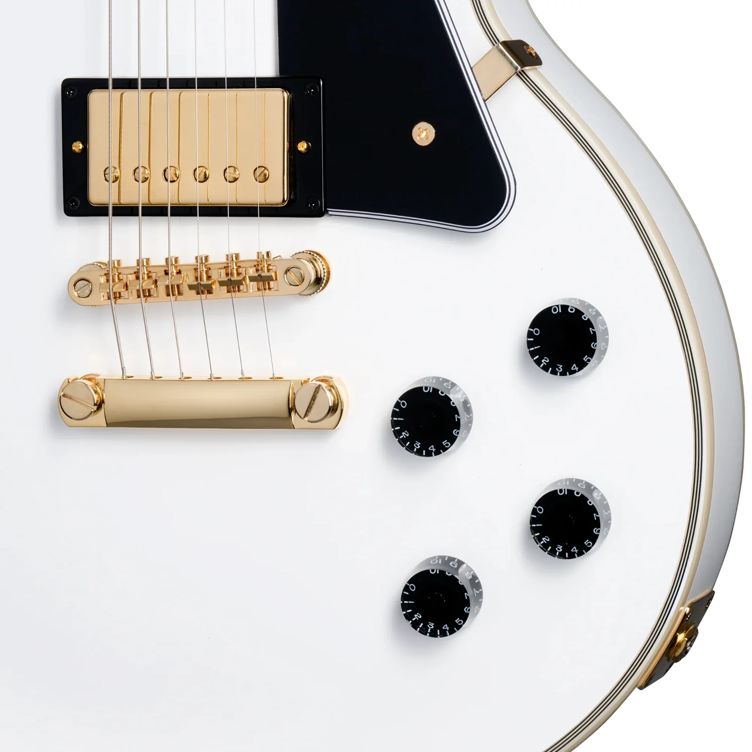 Epiphone Les Paul Custom 6 String Electric Guitar - Alpine White - Image 2