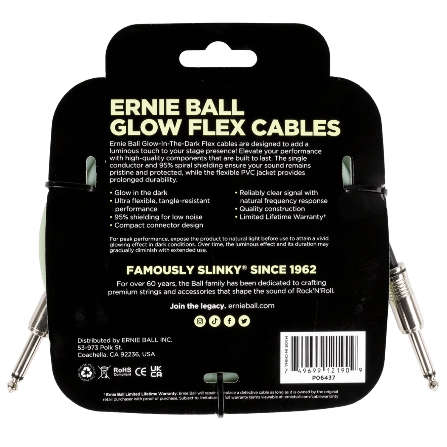 Ernie Ball 20ft Flex Straight Instrument Cable - Image 14
