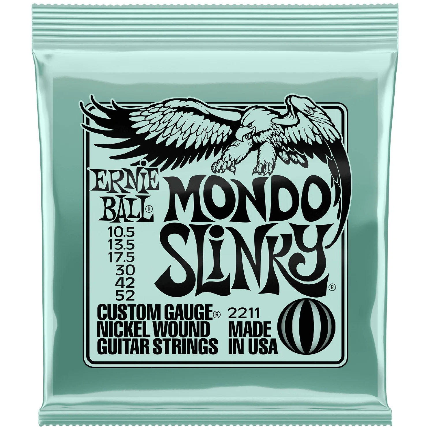Ernie Ball 2211 Mondo Slinky Nickel Wound Electric Guitar Strings 10.5-52