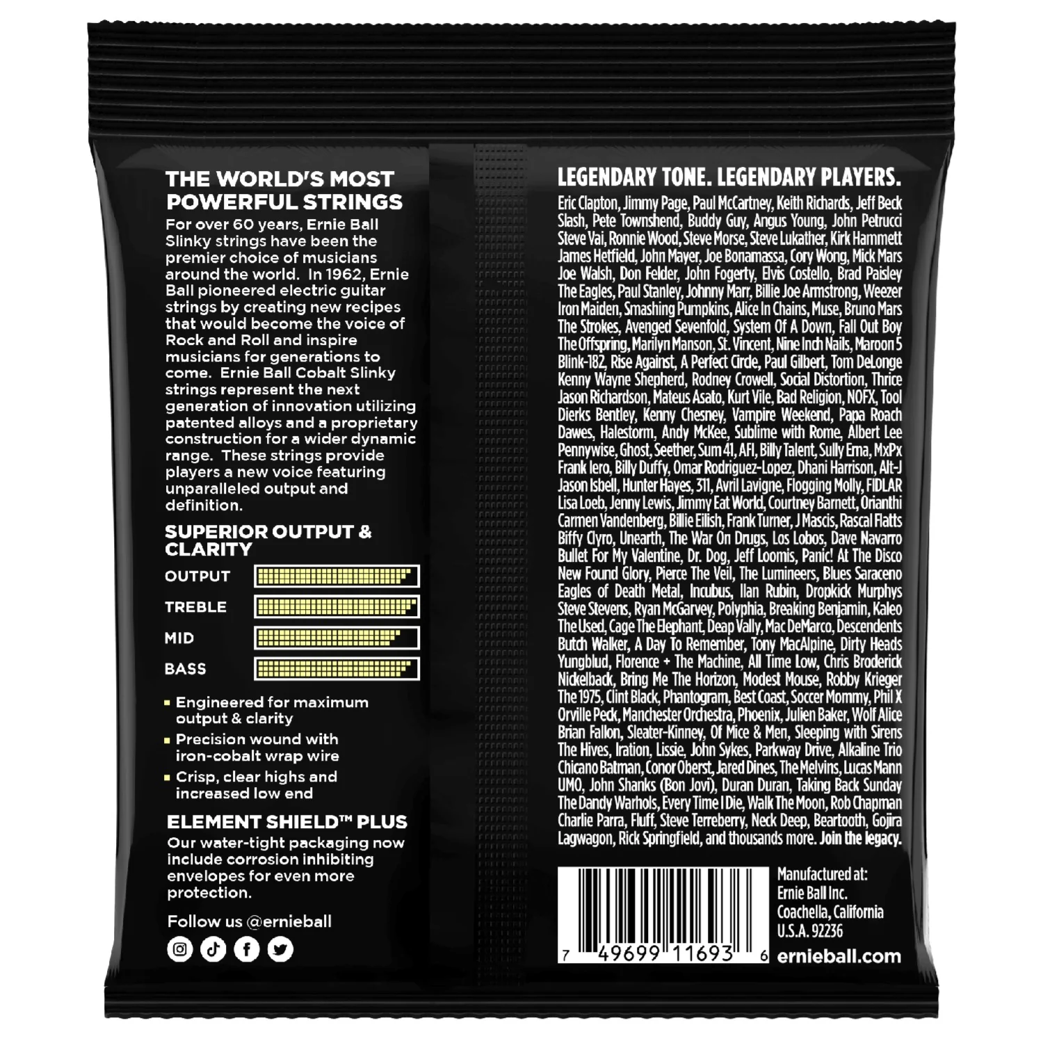 Ernie Ball 2714 Mammoth Slinky Cobalt Electric Guitar Strings - .012-.062 - Image 2