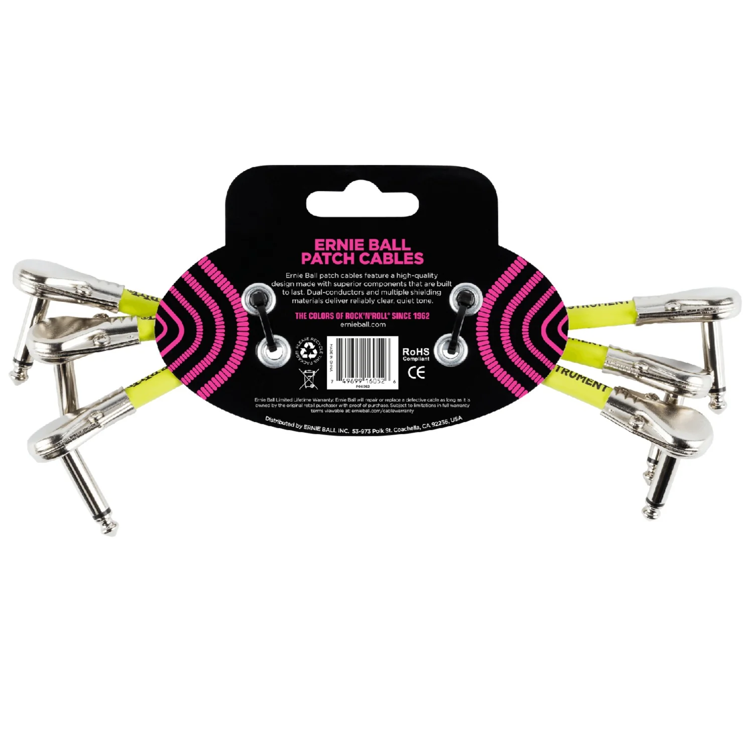 Ernie Ball 6 Inch Right Angle Patch Cable - 3 Pack - Image 2
