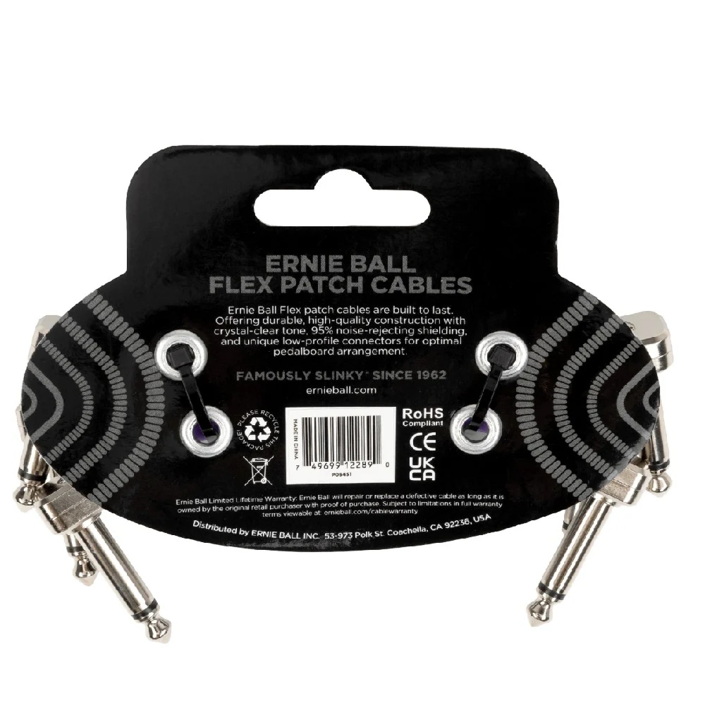 Ernie Ball Flex Patch Cable - Pack of 3 - Image 10