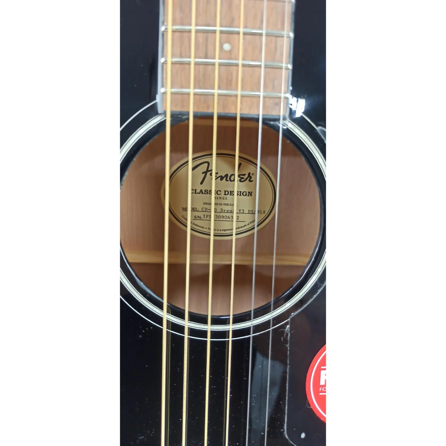 Fender CD 60 Dread V3 DS 6 String Acoustic Guitar - Open Box - Image 2