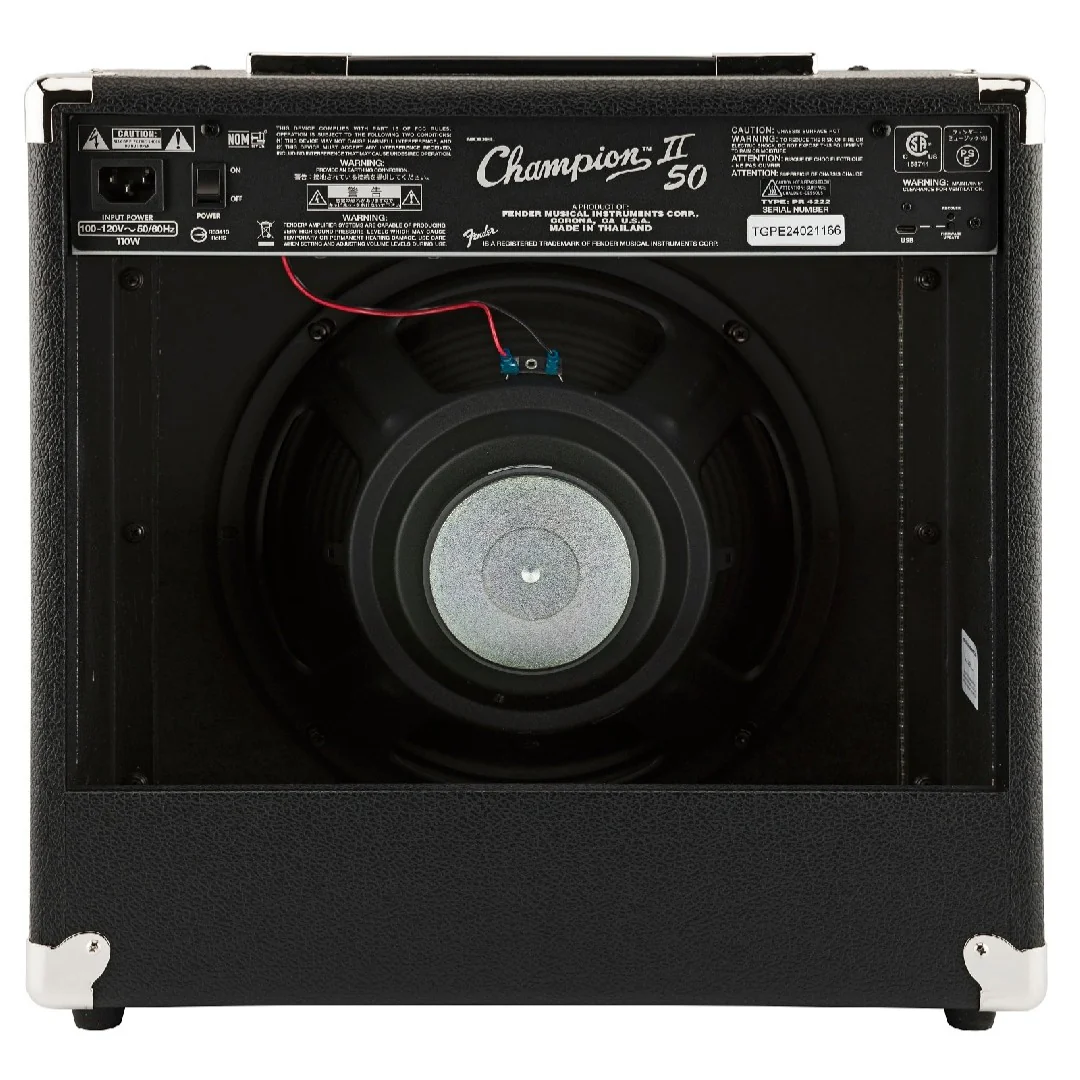 Fender Champion II 50W Combo Guitar Amplifier with Cable, Polishing Cloth & Ebook - Image 5