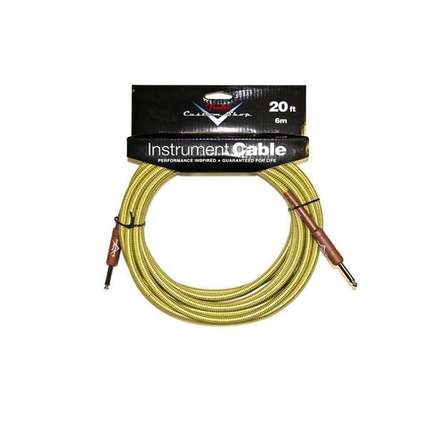 Fender Custom Shop Performance Series Cable, 20' - Tweed Instrument Cable