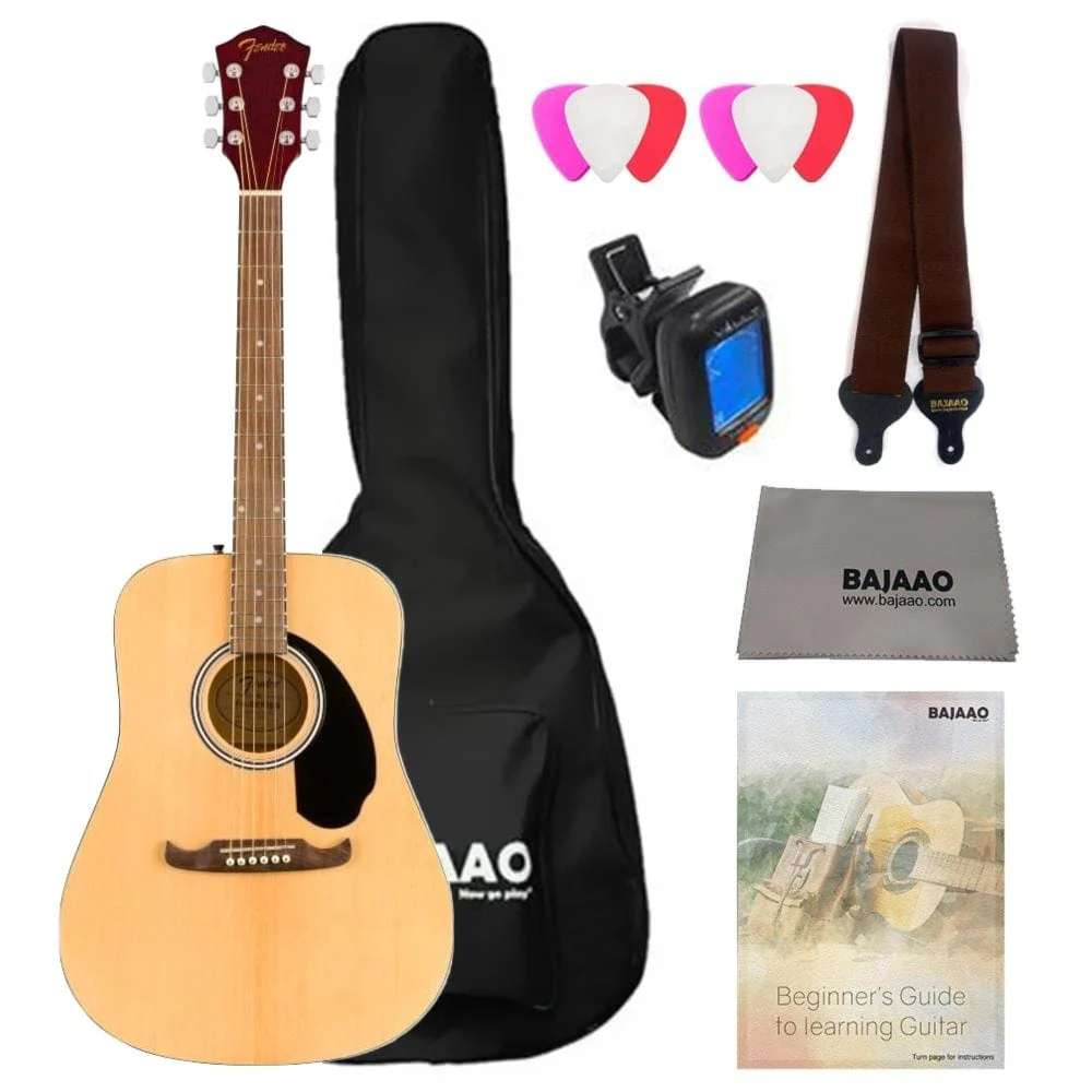 Fender FA-125 Dreadnought Acoustic Guitar With Gigbag, Strap, Tuner, Polishing Cloth, Picks E-Book