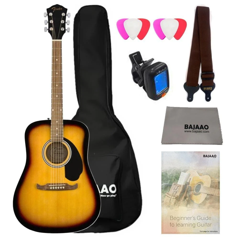 Fender FA-125 Dreadnought Acoustic Guitar With Gigbag, Strap, Tuner, Polishing Cloth, Picks E-Book - Image 3