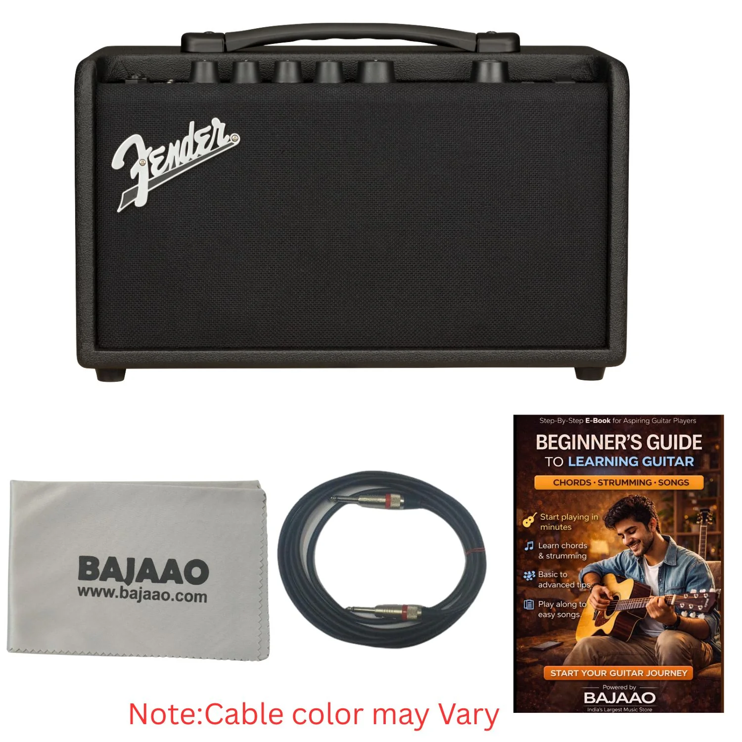 Fender Mustang LT40S 40 Watt Combo Guitar Amplifier with Cable, Polishing Cloth & E-Book