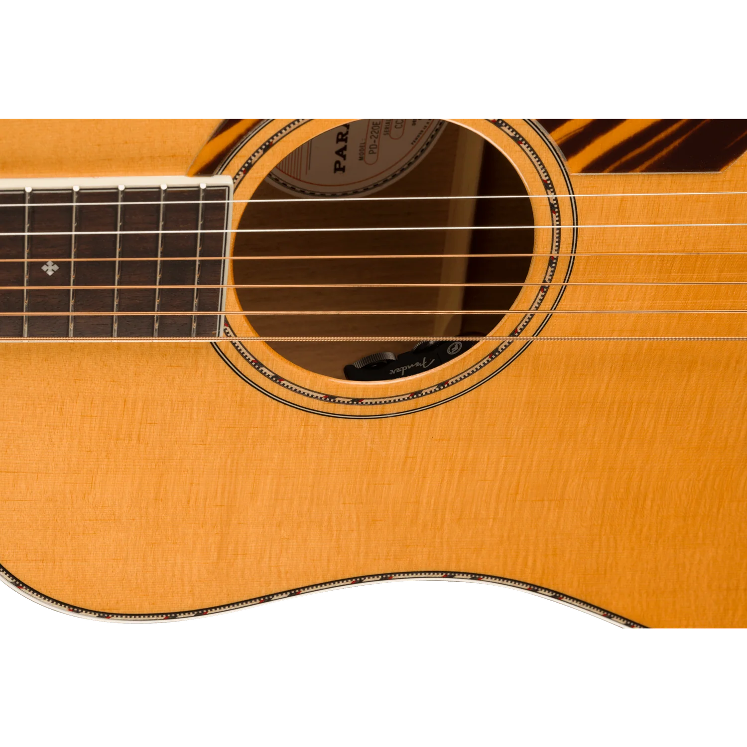 Fender PD 220E Dreadnought Electro Acoustic Guitar with Case - Image 13