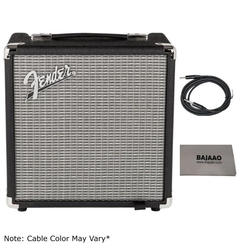 Fender Rumble 15 Watts Combo Bass Amplifier with Cable & Polishing Cloth