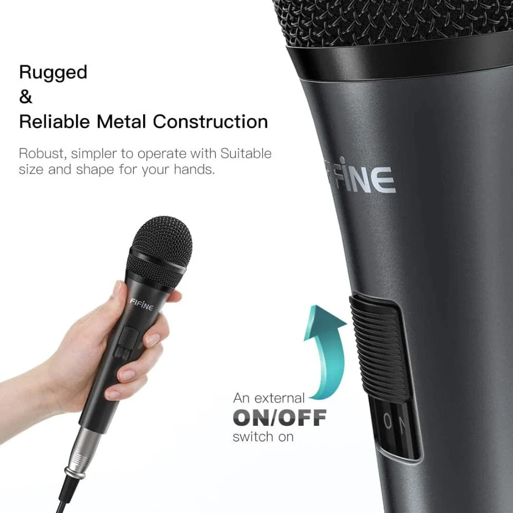 Fifine K6 Wired Handheld Cardioid Dynamic Microphone - Image 5