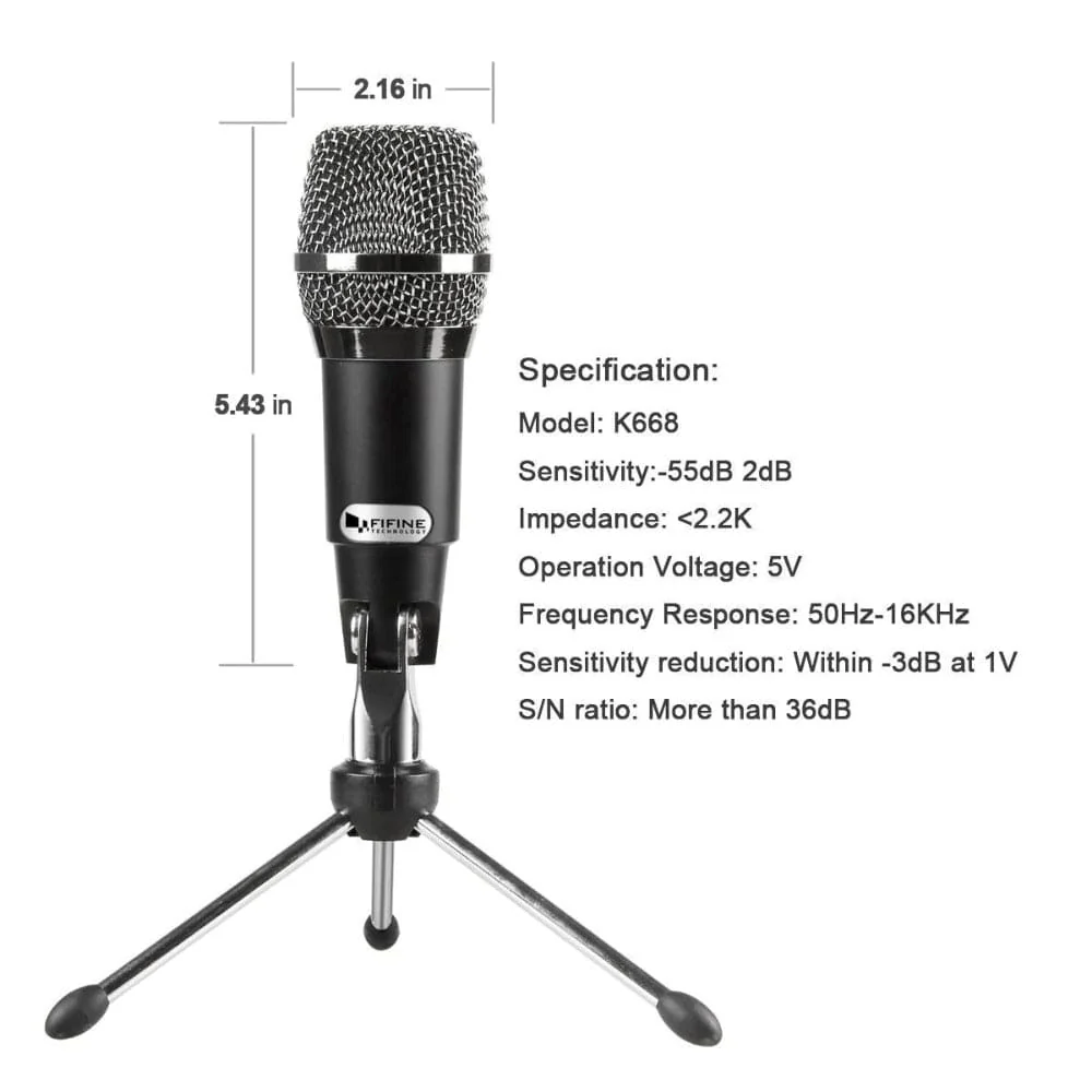 Fifine K668 USB Condenser Microphone - Image 3