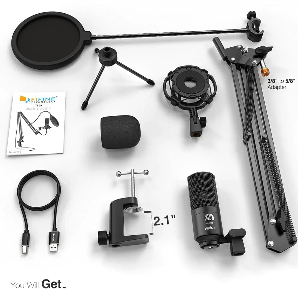 Fifine T669 USB Condenser Microphone Kit - Image 2
