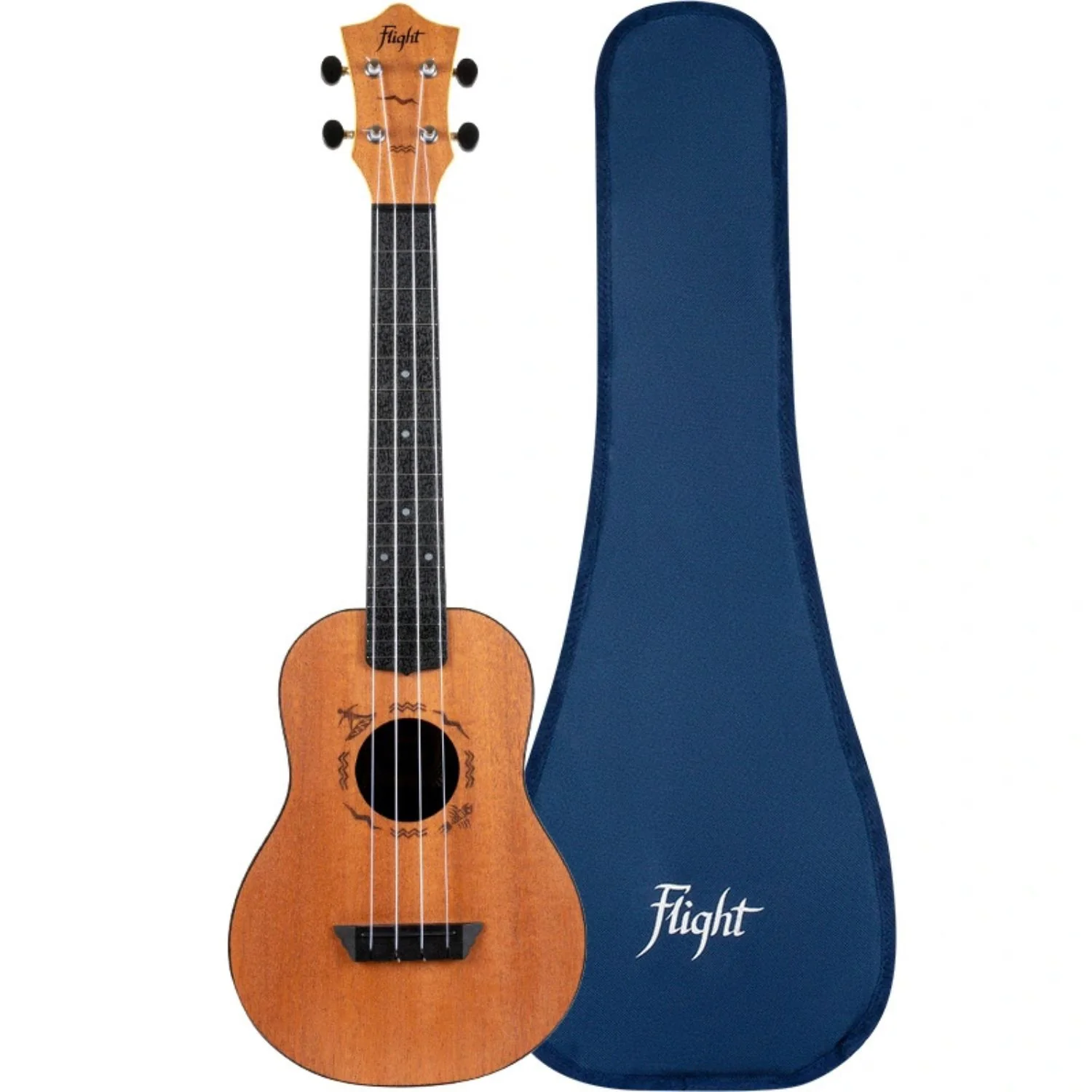 Flight TUC53 MAH Travel Concert Ukulele with Bag - Image 3