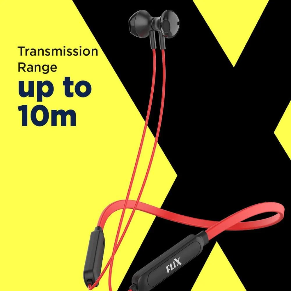 FLiX (Beetel) Thunder 1100 Bluetooth In Ear Neckband - Red - Image 6