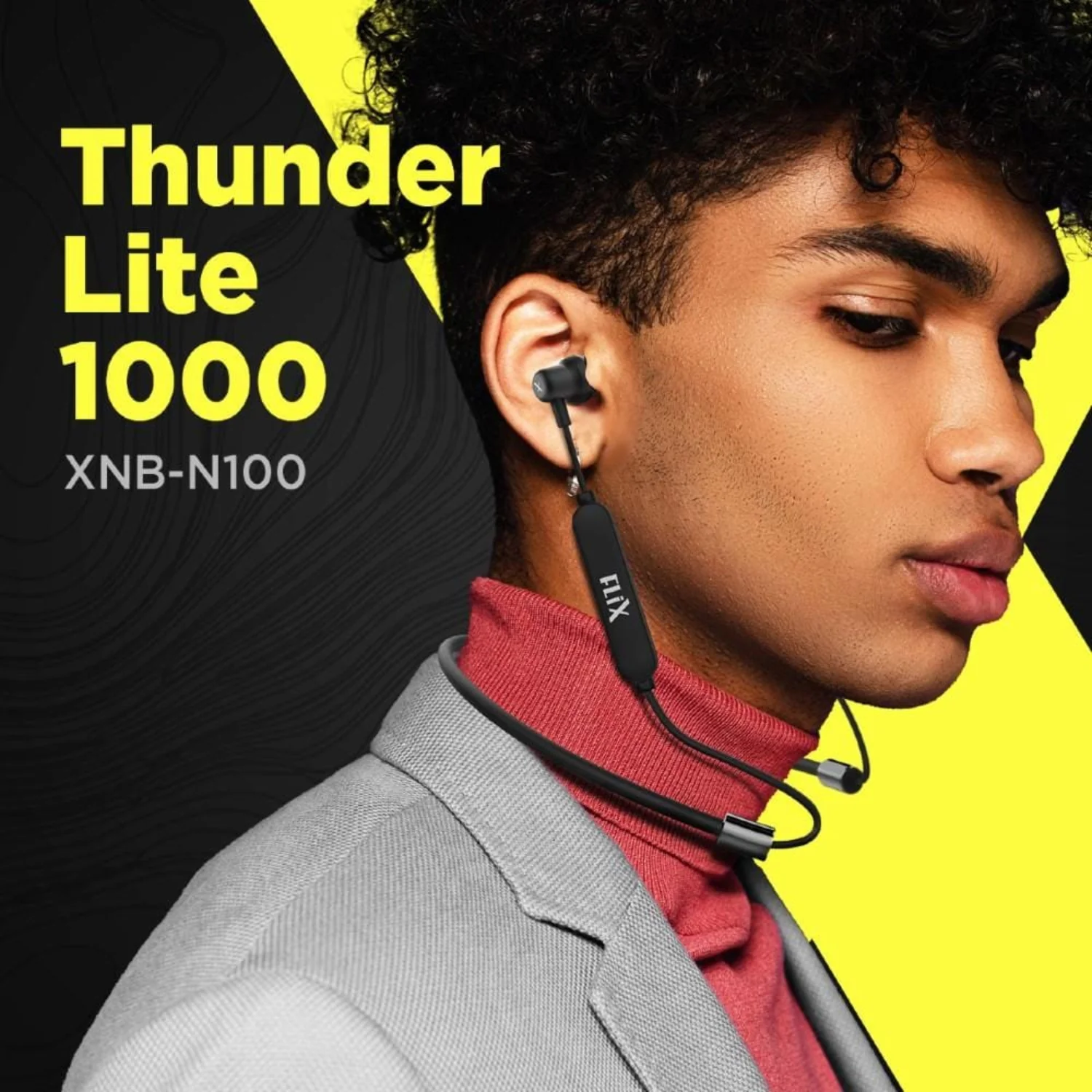 FLiX (Beetel) Thunder Lite 1000 BT 5.0 Wireless In Ear Neckband- Black - Image 10