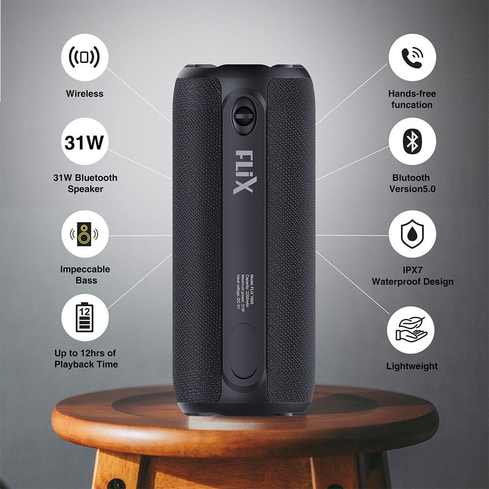 FLiX (Beetel) Tripper 31W Wireless Bluetooth Speaker - Black - Image 2