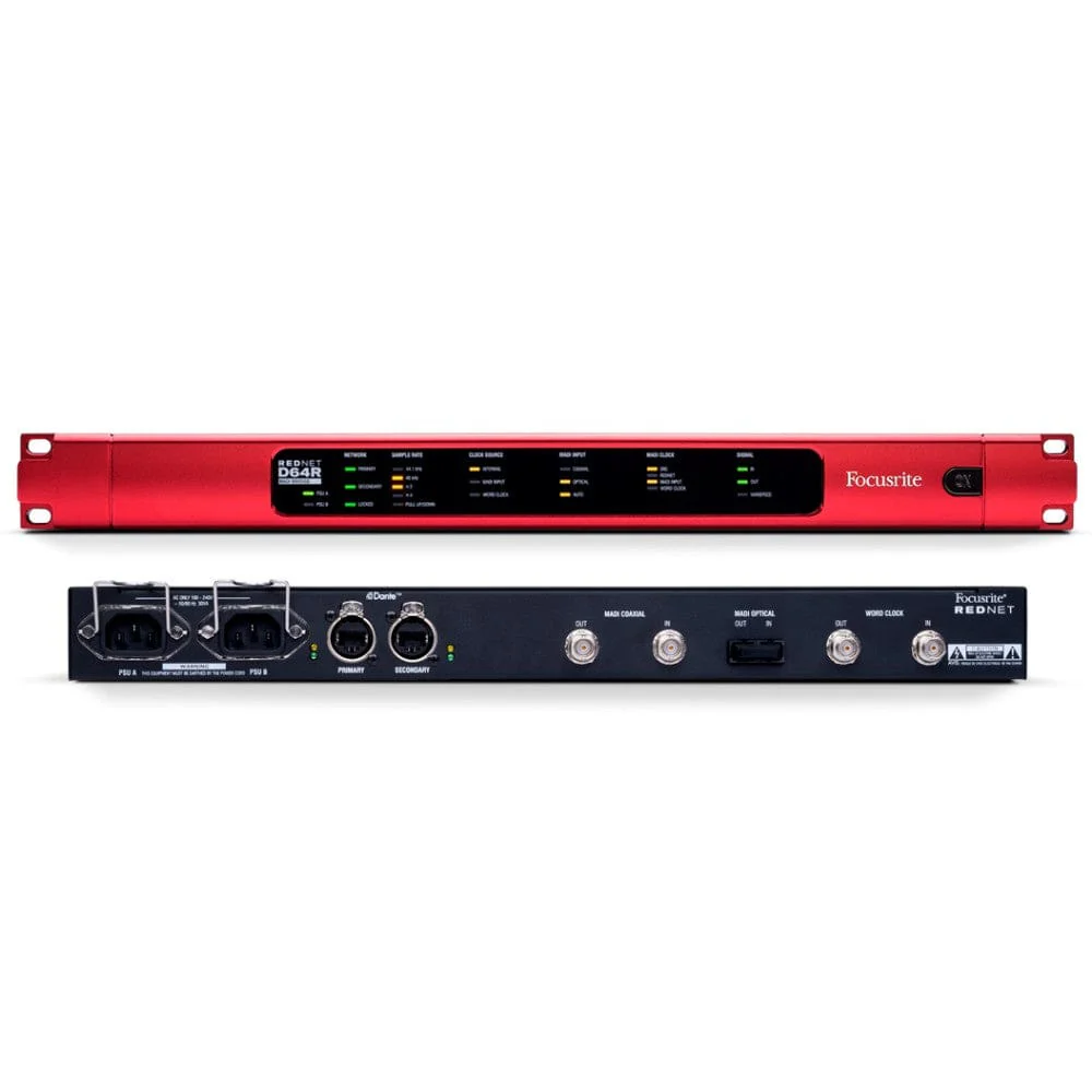 Focusrite RedNet D64R 64-Channel MADI-Dante Audio Interface