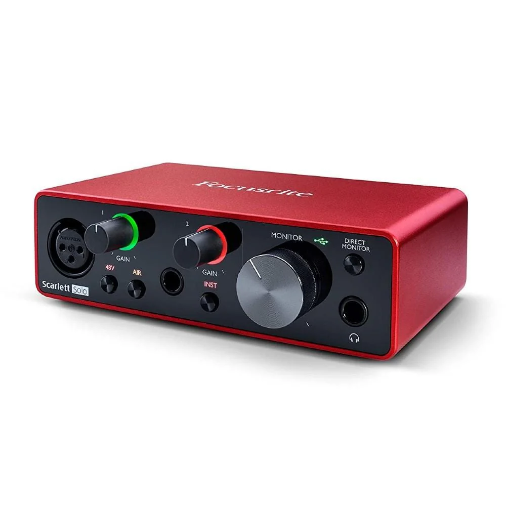 Focusrite Scarlett SOLO 3rd Gen USB Audio Interface with XLR Cable, Polishing Cloth & Ebook - Image 4