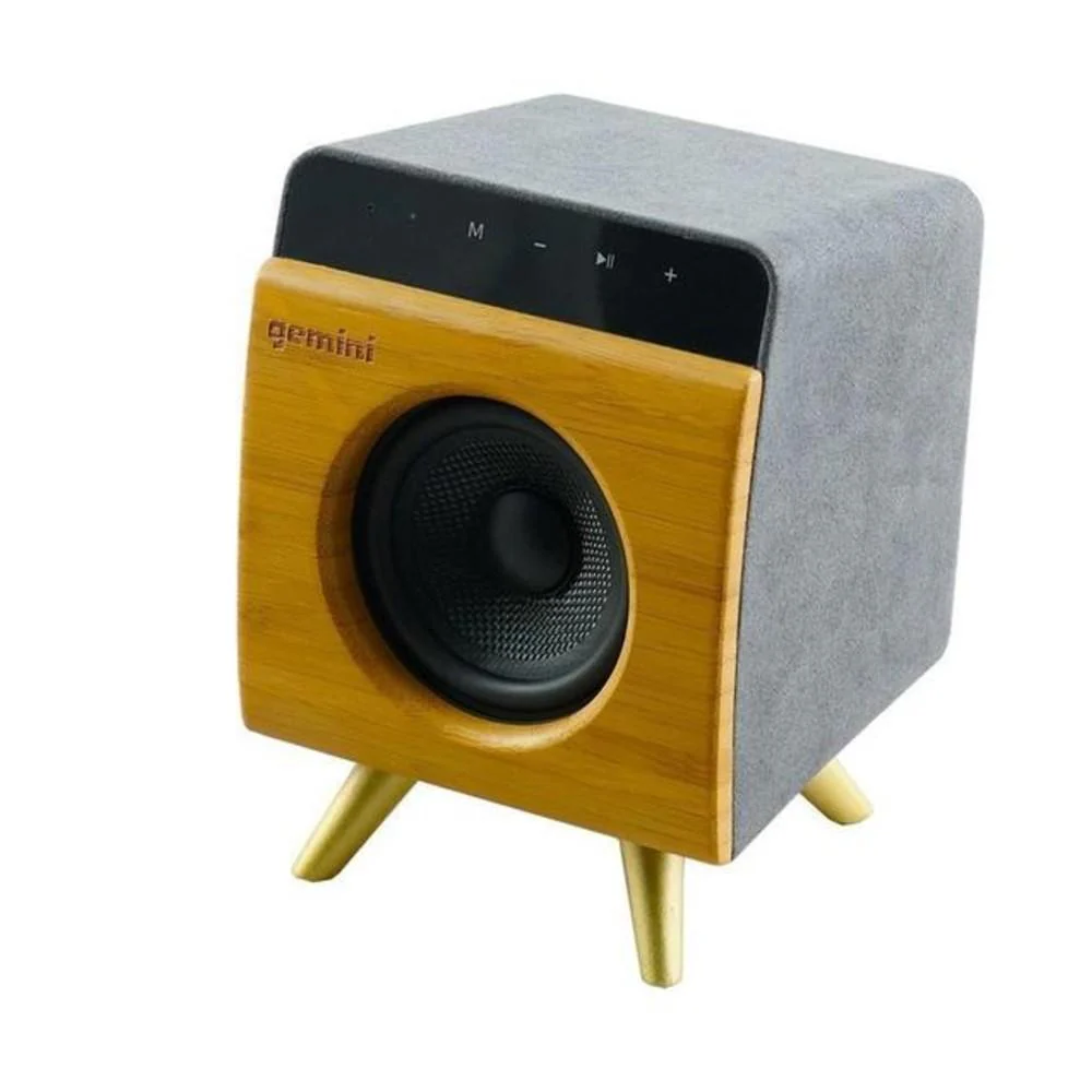 Gemini BRS-130 12W Portable Bluetooth Speaker - Bamboo Finish - Image 2