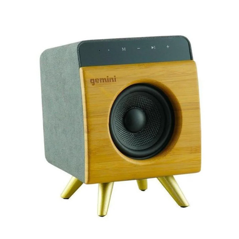 Gemini BRS-130 12W Portable Bluetooth Speaker - Bamboo Finish - Image 5