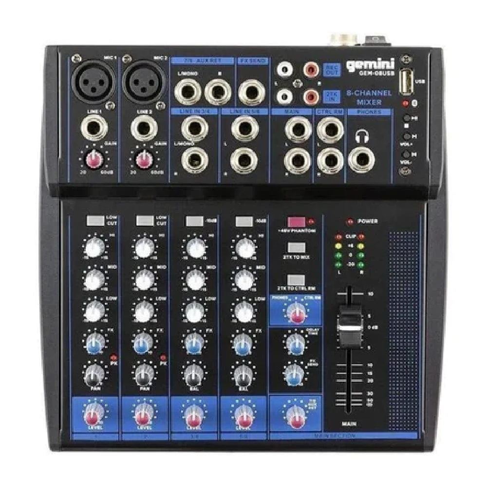 Gemini GEM-12USB Compact 12 Channel Bluetooth Mixer