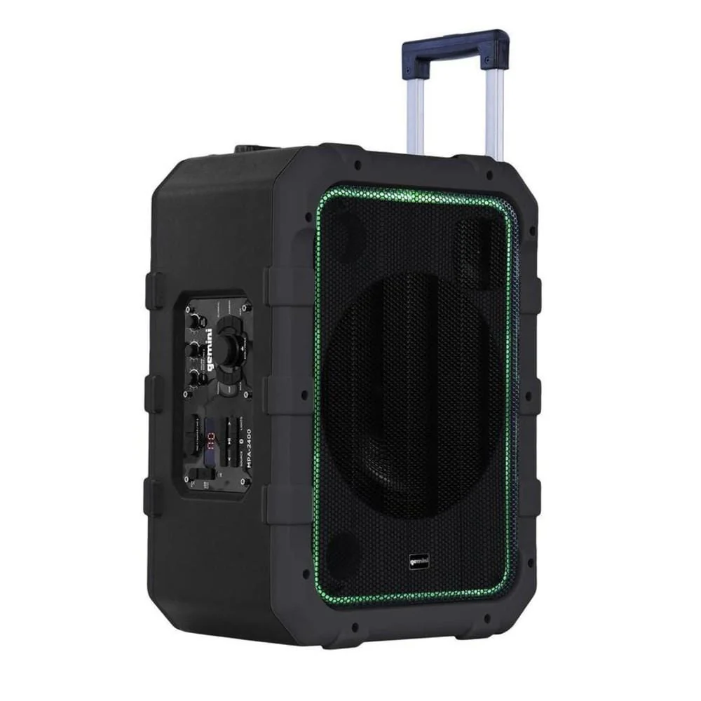 Gemini MPA-2400 Rechargeable Weather Resistant Trolley Speaker - Image 8