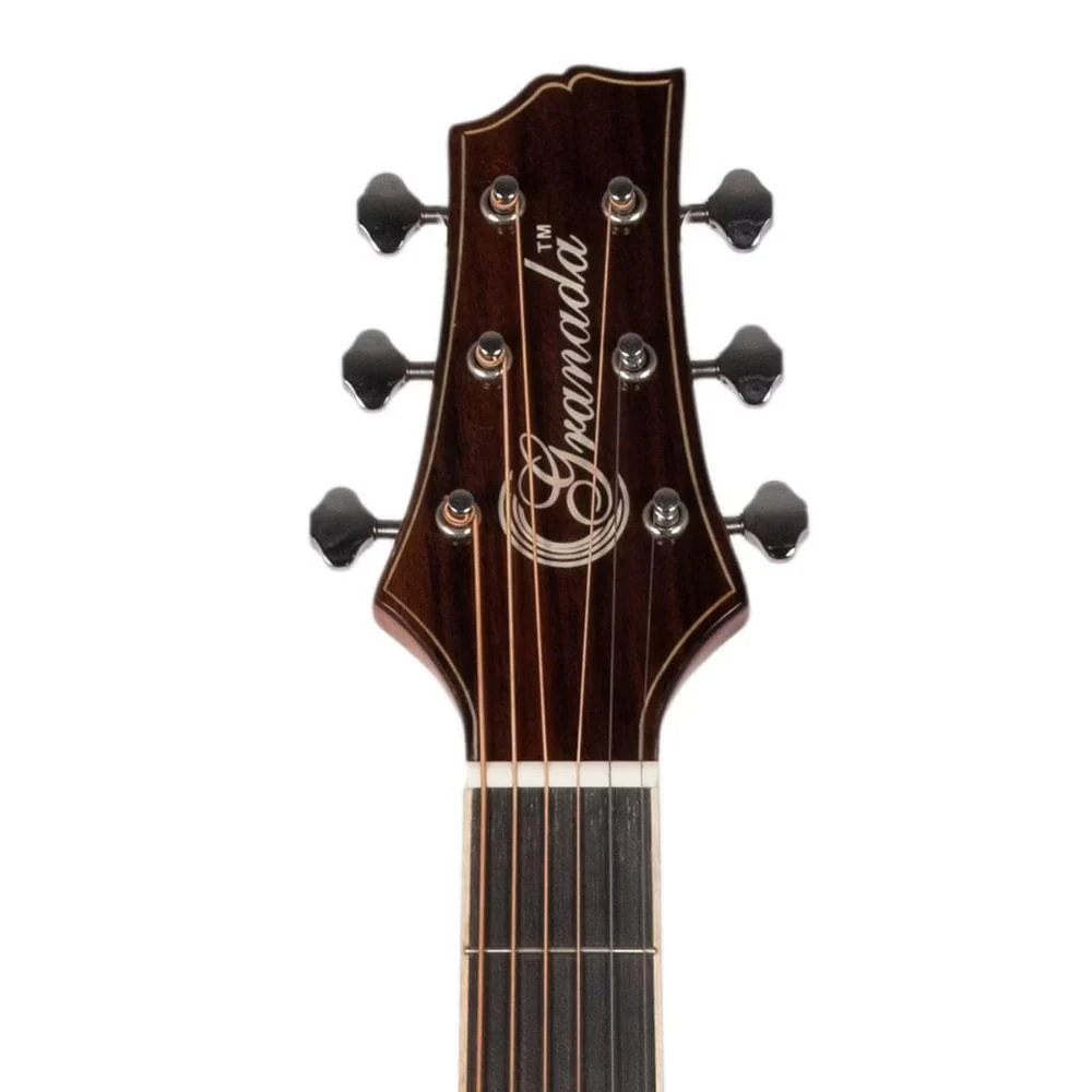 Granada GS345D-CEQ 6 String Electro Acoustic Guitar with Fishman Pickup - Natural Gloss - Image 5
