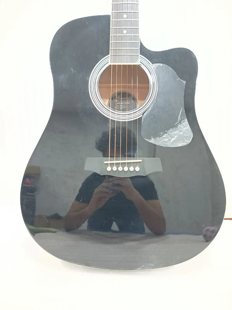 Granada PRLD-14C Acoustic Guitar - Black - Open Box B Stock - Image 7