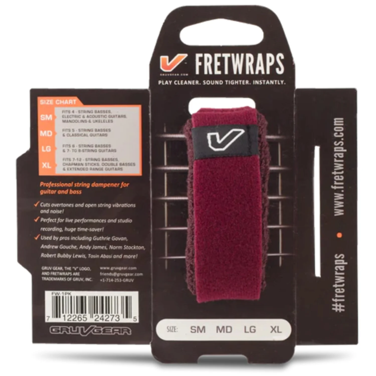 GruvGear FW-BGY FretWraps String Muters