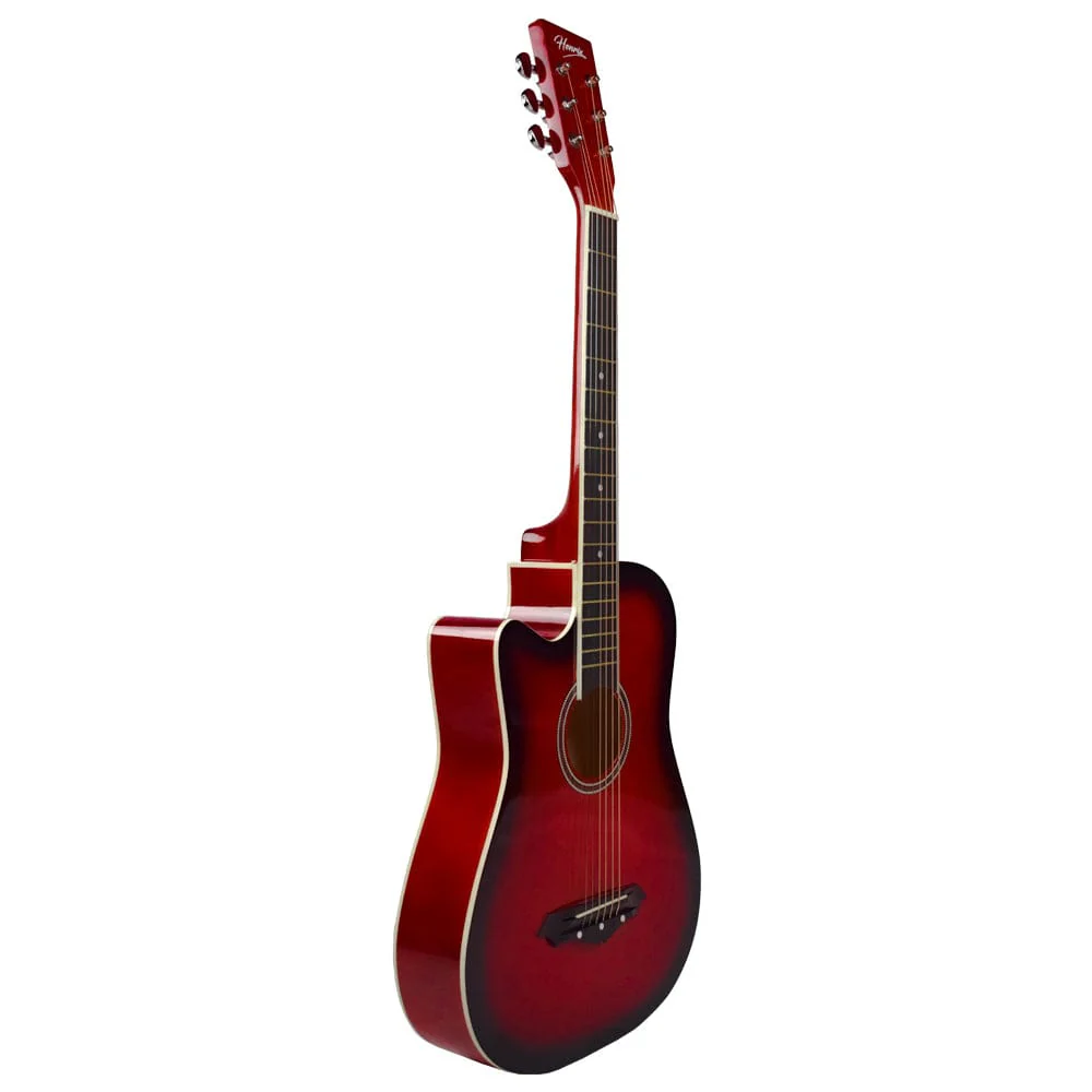 Henrix 38C 38 Inch Cutaway Acoustic Guitar with Dual Action Truss Rod, Gigbag, Picks, String Set, Strap, Cloth & Ebook - Image 116