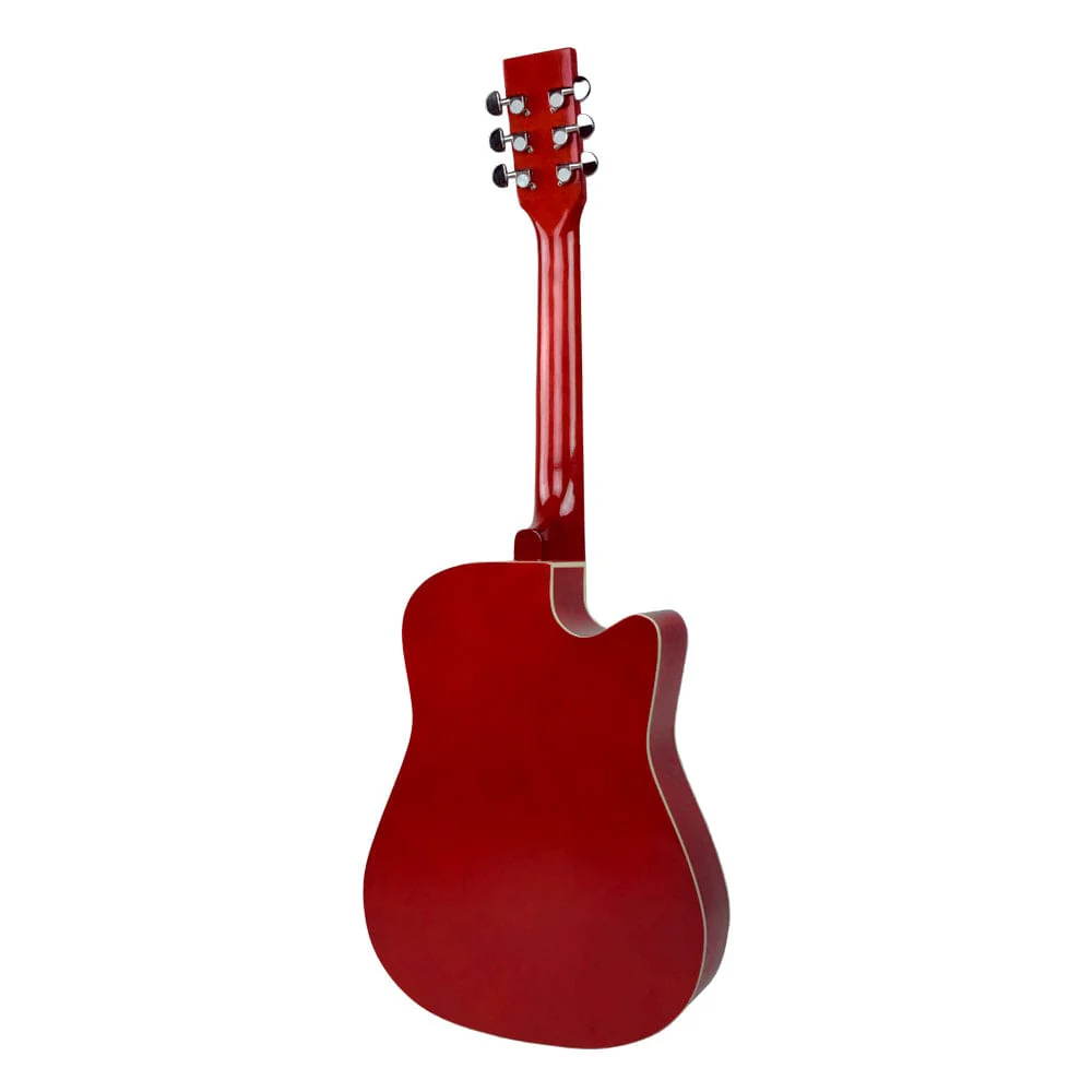 Henrix 38C 38 Inch Cutaway Acoustic Guitar with Dual Action Truss Rod, Gigbag, Picks, String Set, Strap, Cloth & Ebook - Image 119