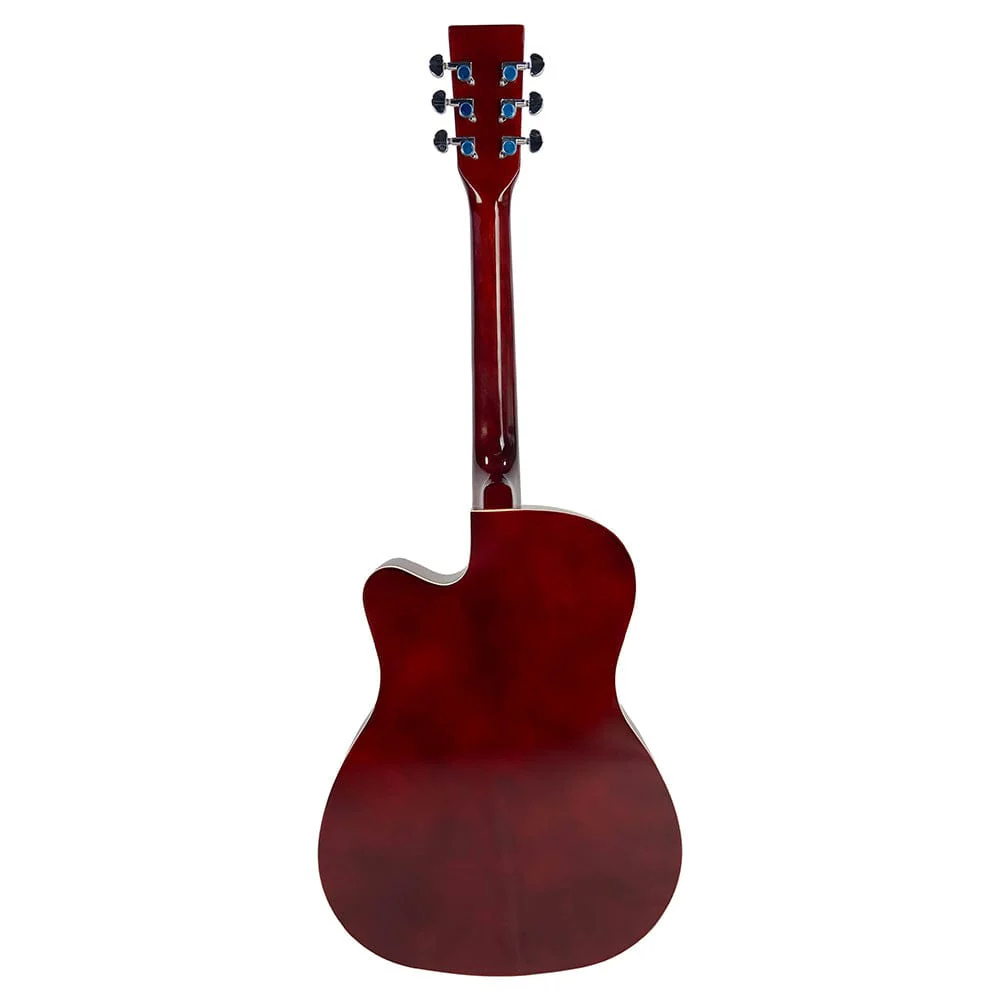 Henrix 38C 38 Inch Cutaway Acoustic Guitar with Dual Action Truss Rod, Gigbag, Picks, String Set, Strap, Cloth & Ebook - Image 21