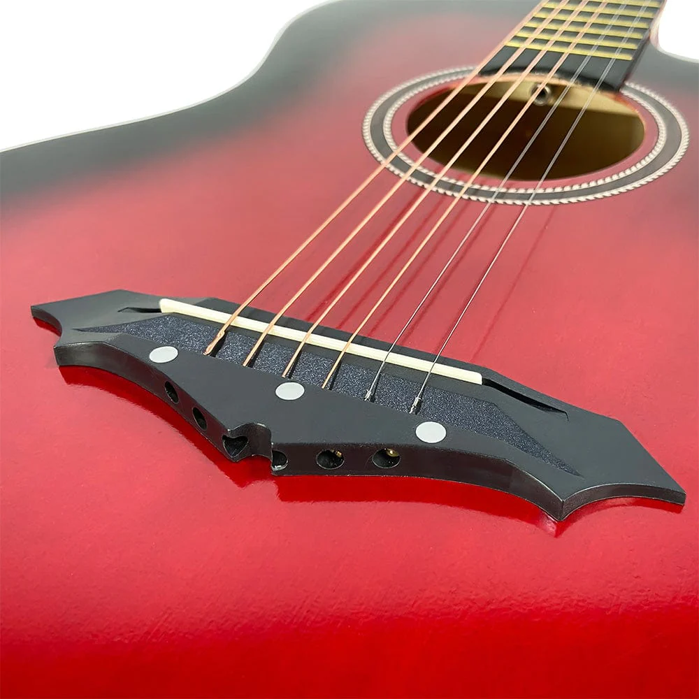 Henrix 38C 38 Inch Cutaway Acoustic Guitar with Dual Action Truss Rod, Gigbag, Picks, String Set, Strap, Cloth & Ebook - Image 27