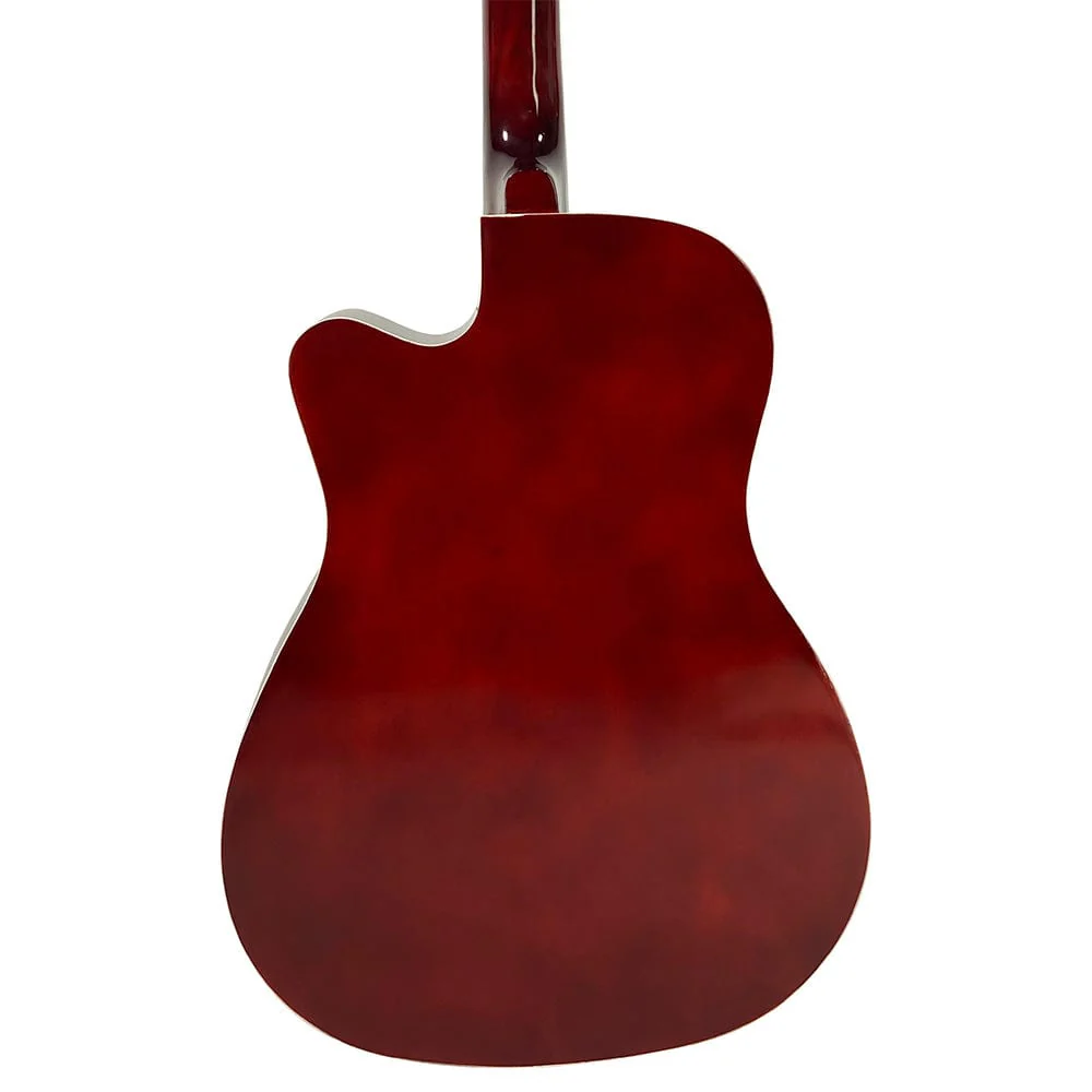 Henrix 38C 38 Inch Cutaway Acoustic Guitar with Dual Action Truss Rod, Gigbag, Picks, String Set, Strap, Cloth & Ebook - Image 30