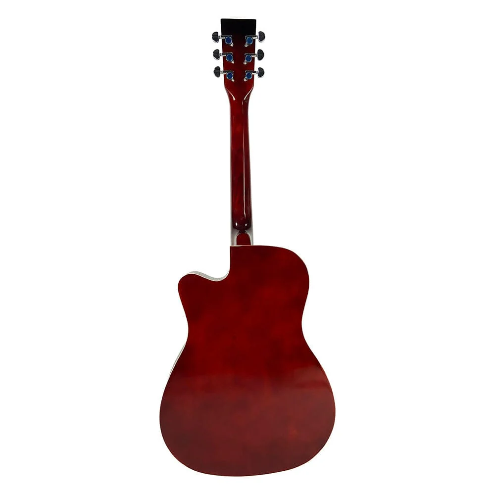Henrix 38C 38 Inch Cutaway Acoustic Guitar with Dual Action Truss Rod, Gigbag, Picks, String Set, Strap, Cloth & Ebook - Image 33