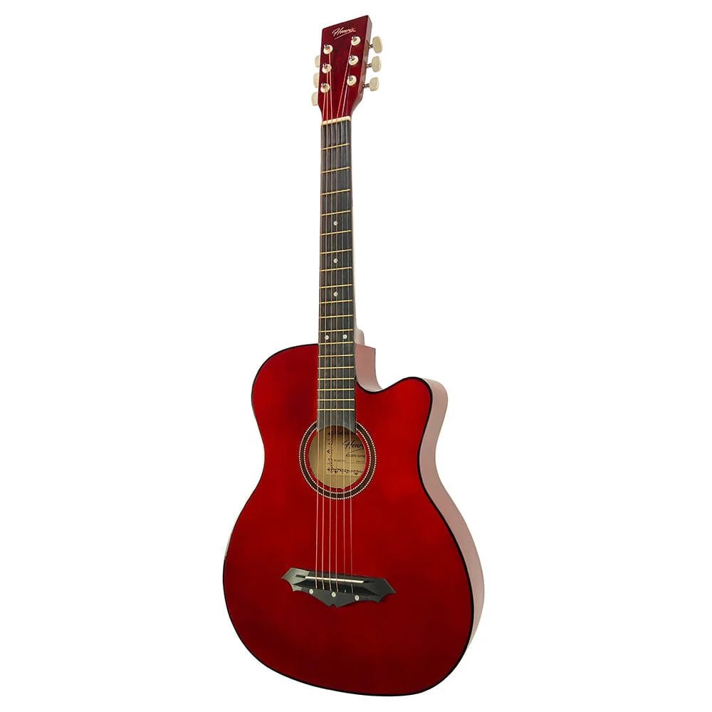 Henrix 38C 38 Inch Cutaway Acoustic Guitar with Dual Action Truss Rod, Gigbag, Picks, String Set, Strap, Cloth & Ebook - Image 46