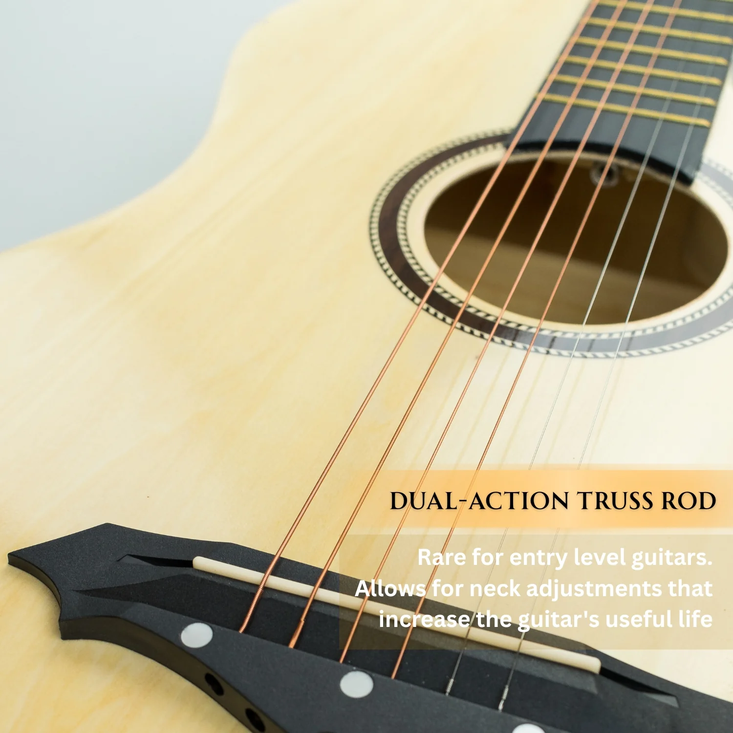 Henrix 38C 38 Inch Cutaway Acoustic Guitar with Dual Action Truss Rod, Gigbag, Picks, String Set, Strap, Cloth & Ebook - Image 58