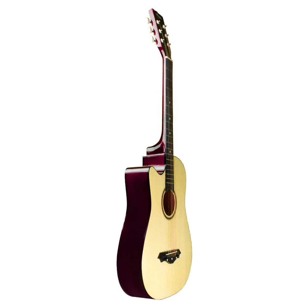 Henrix 38C 38 Inch Cutaway Acoustic Guitar with Dual Action Truss Rod, Gigbag, Picks, String Set, Strap, Cloth & Ebook - Image 64
