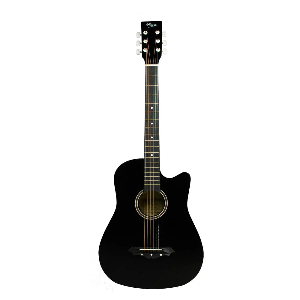 Henrix 38C 38 Inch Cutaway Acoustic Guitar with Dual Action Truss Rod, Gigbag, Picks, String Set, Strap, Cloth & Ebook - Image 71