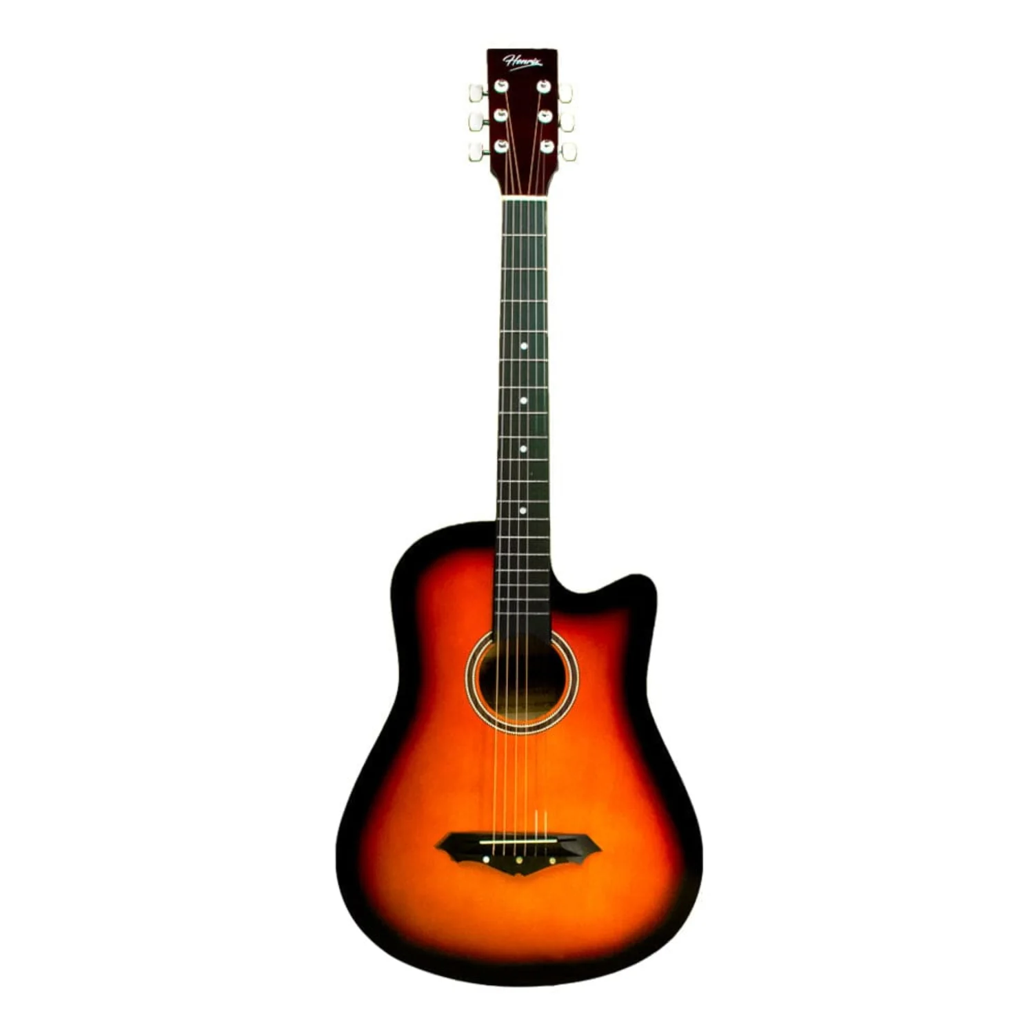 Henrix 38C 38 Inch Cutaway Acoustic Guitar with Dual Action Truss Rod, Gigbag, Picks, String Set, Strap, Cloth & Ebook - Image 80